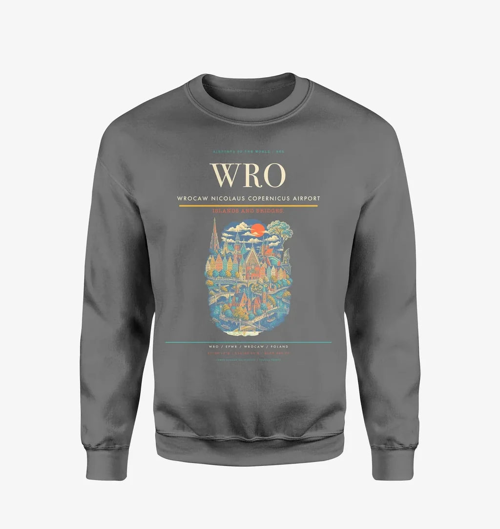 Wrocaw Nicolaus Copernicus Airport WRO Sweatshirt - Gray