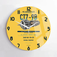 Thumbnail for CT7-9B design on yellow no frame wall clock