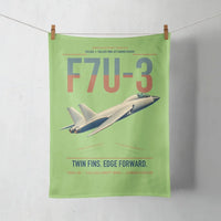 Thumbnail for F7U-3 Cutlass design on light green towel