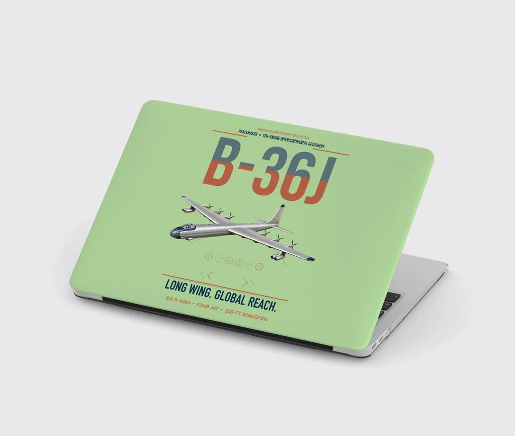 B-36J Peacemaker design on light green MacBook case