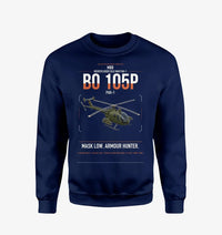 Thumbnail for MBB BO 105P PAH-1 design on navy blue sweatshirt