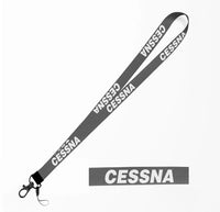 Thumbnail for Cessna & Text lanyard and ID holder in gray