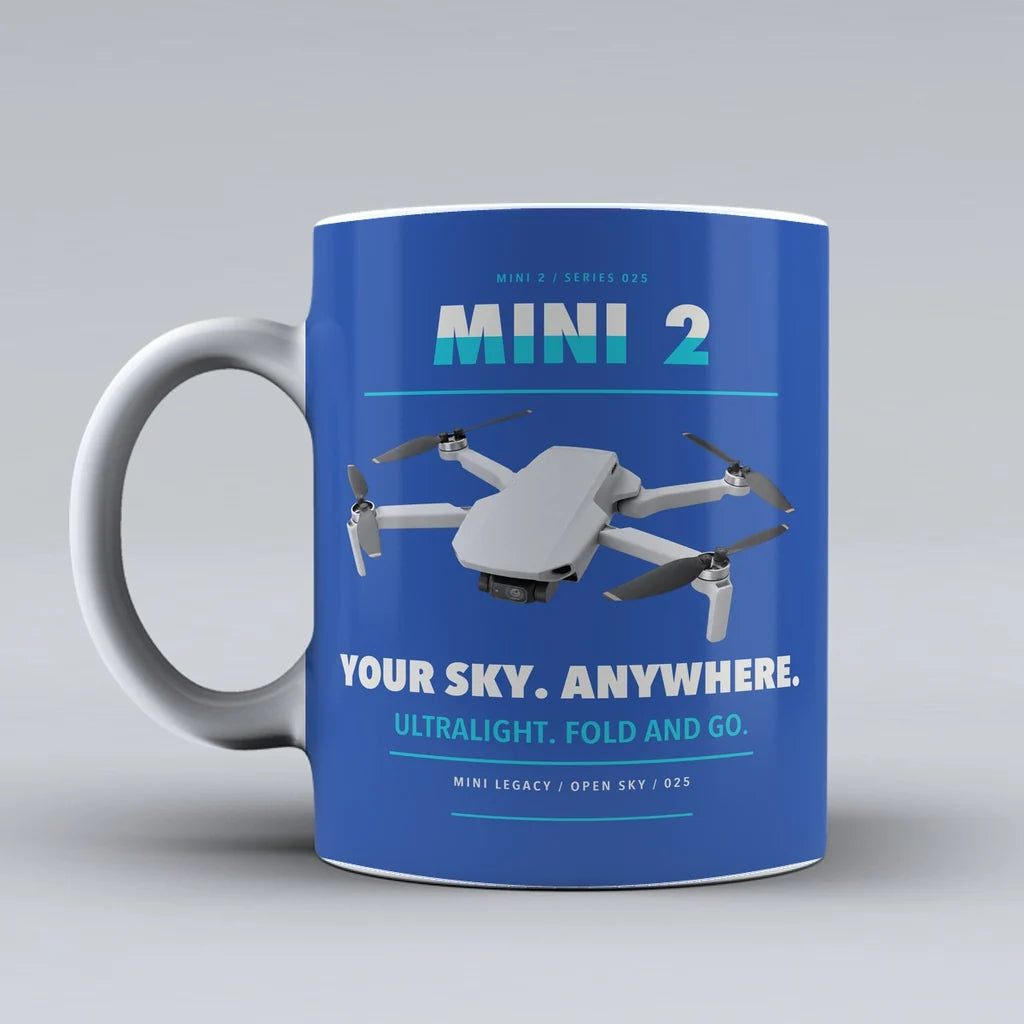Mini 2 Mug design on blue dji