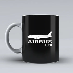 Airbus A320 Printed Ceramic White Mugs