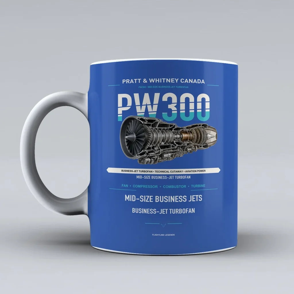 Mug design on blue pw300