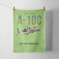 Thumbnail for A-10C Thunderbolt II design on light green towel