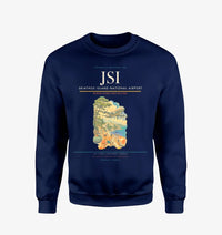 Thumbnail for Skiathos Island National Airport (JSI) design on navy blue sweatshirt