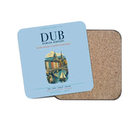 Thumbnail for Dublin Airport (DUB) design on light blue 1 piece coaster