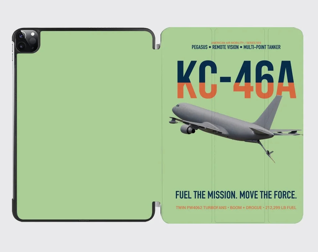KC-46A PEGASUS design on light green ipad tablet case