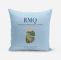 Thumbnail for Taichung International Airport (RMQ) design on light blue pillow