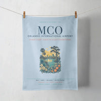 Thumbnail for Orlando International Airport (MCO) design on light blue towel