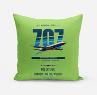 Thumbnail for Boeing 707-320C design on light green pillow