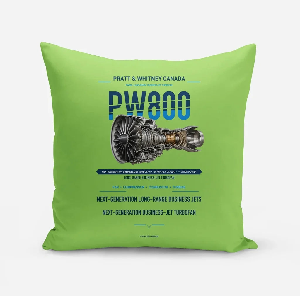 PW800 design on light green pillow