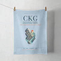 Thumbnail for Chongqing Jiangbei International Airport (CKG) design on light blue towel
