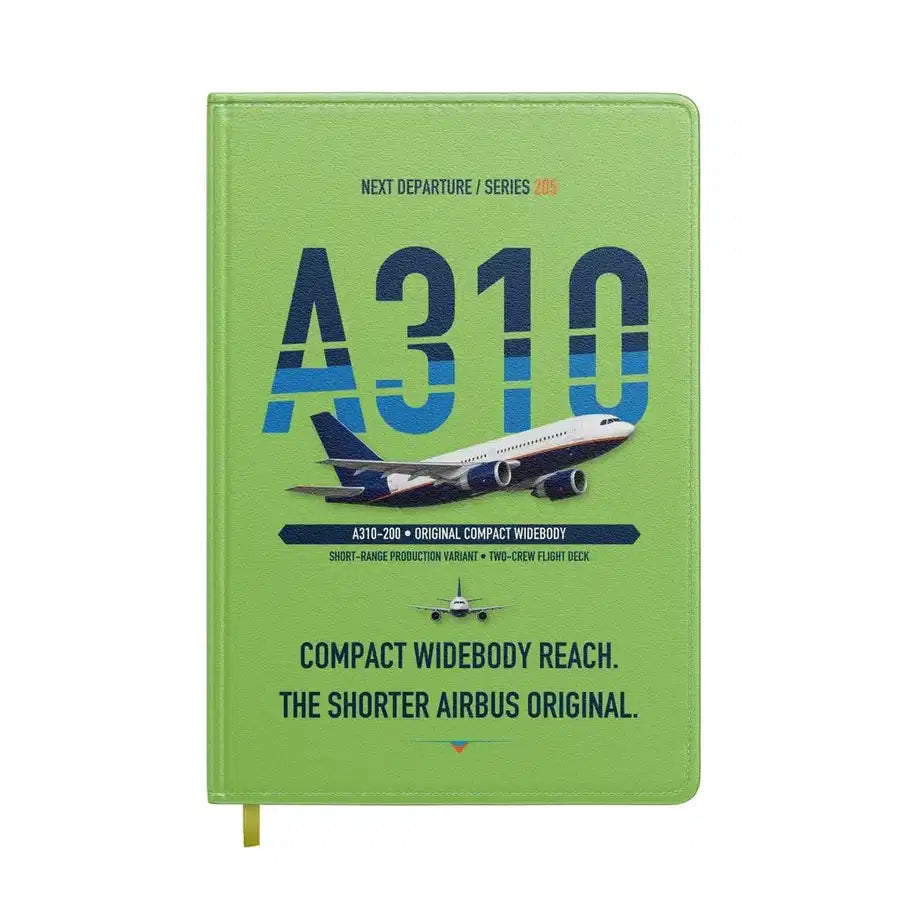 Airbus A310-200 design on light green notebook