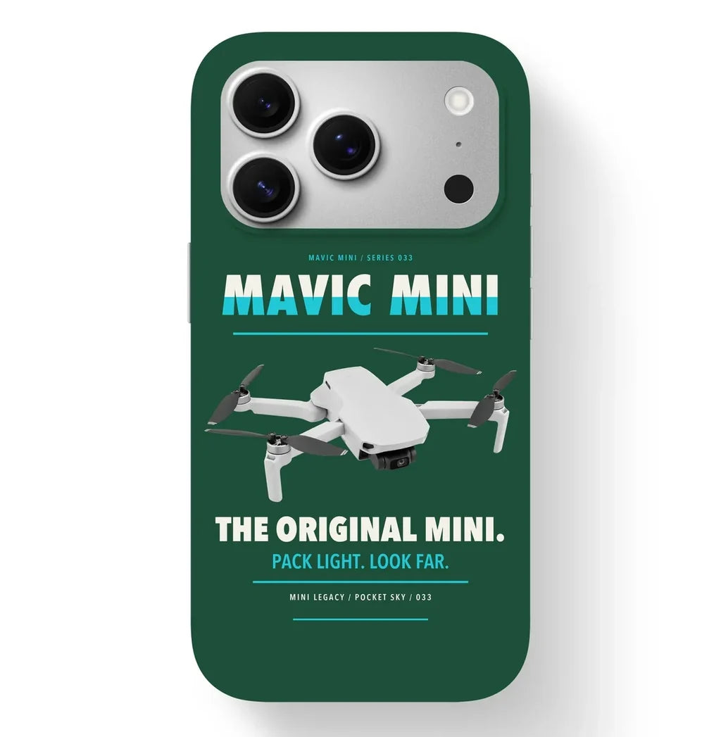 DJI Mavic Mini Case design on dark green iphone case