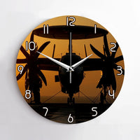 Thumbnail for Military Plane at Sunset Wall Clock - view 2