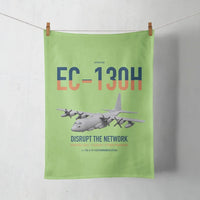 Thumbnail for EC-130H Compass Call design on light green towel