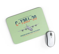 Thumbnail for C-130J-30 Super Hercules design on light green rectangle mouse pad