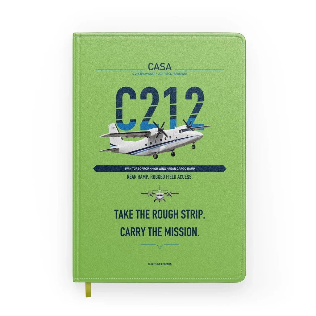 CASA C-212-400 Aviocar design on light green notebook