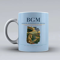 Thumbnail for Greater Binghamton Airport (BGM) airport code design on light blue ceramic mug