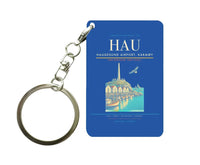Thumbnail for Haugesund Airport, Karmøy (HAU) design on blue key chain