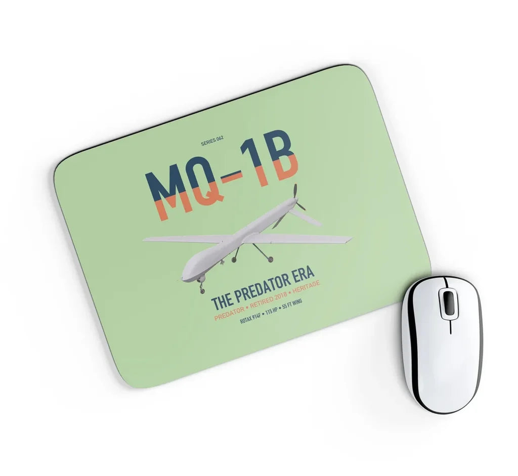 MQ-1B Predator design on light green rectangle mouse pad