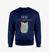 Thumbnail for Ithaca Tompkins Regional Airport (ITH) design on navy blue sweatshirt