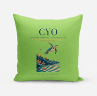 Thumbnail for Vilo Acuña Airport (CYO) design on light green pillow