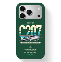 Thumbnail for Cessna T207A Stationair 8 design on dark green magsafe iphone case, for iPhone 17 Pro