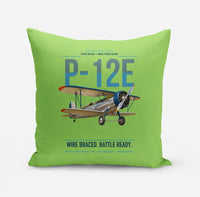 Thumbnail for Boeing P-12E design on light green pillow