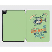 Thumbnail for Care Arrives Before The Clock Runs Out design on light green ipad tablet case