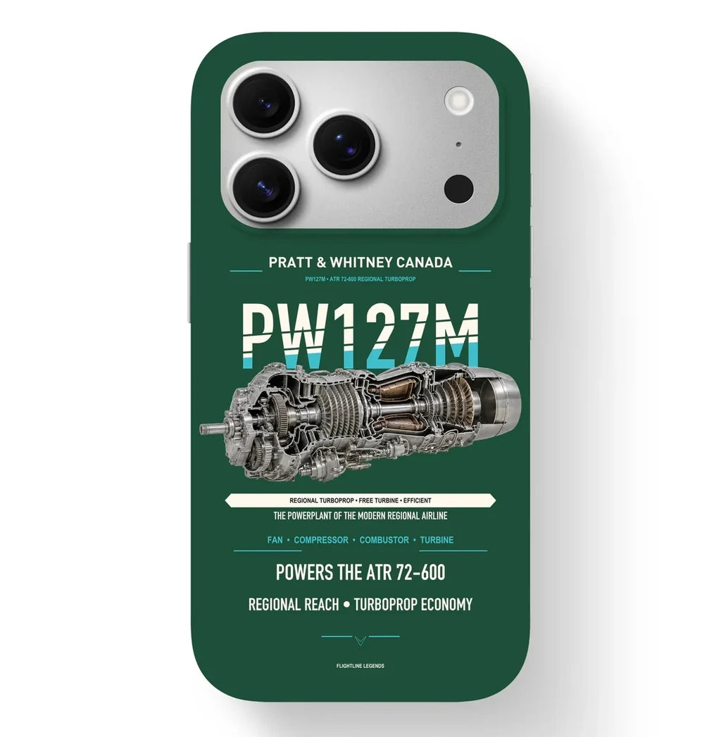 PW127M Case design on dark green iphone case