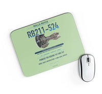 Thumbnail for RB211-524 design on light green rectangle mouse pad