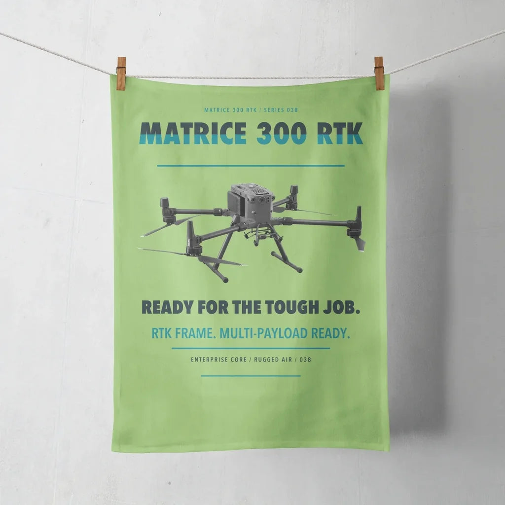 DJI Matrice 300 RTK design on light green towel