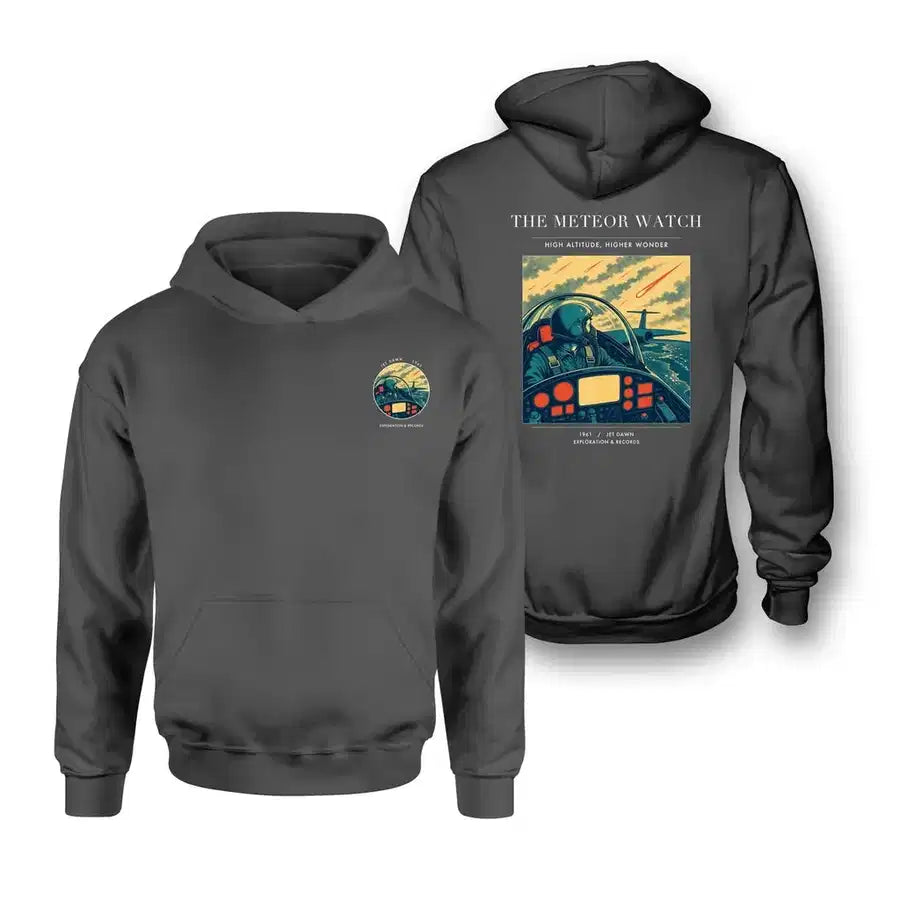 VINTAGE G4212 - The Meteor Watch - Double-Side Hoodie design on darkgray double side