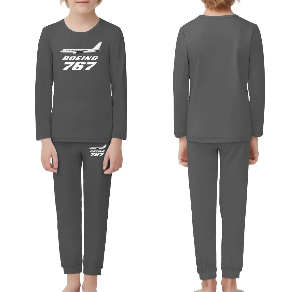 The Boeing 767 children pajamas - Gray