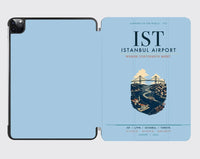 Thumbnail for Istanbul Airport (IST) design on light blue ipad tablet case