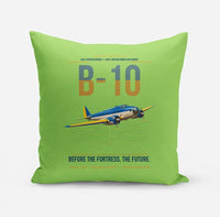 Thumbnail for Martin B-10 design on light green pillow