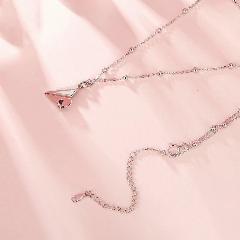 Valentine's Day Paper Planes Shaped Necklace - view 6