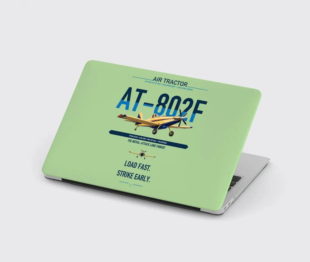 Air Tractor AT-802F design on light green MacBook case