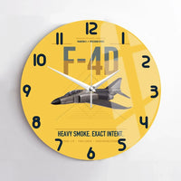 Thumbnail for F-4D Phantom II design on yellow no frame wall clock