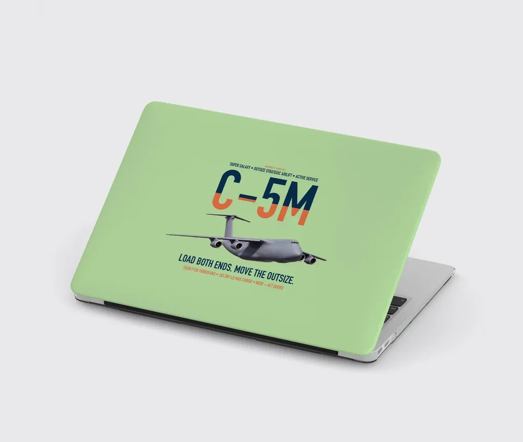 C-5M Super Galaxy design on light green MacBook case