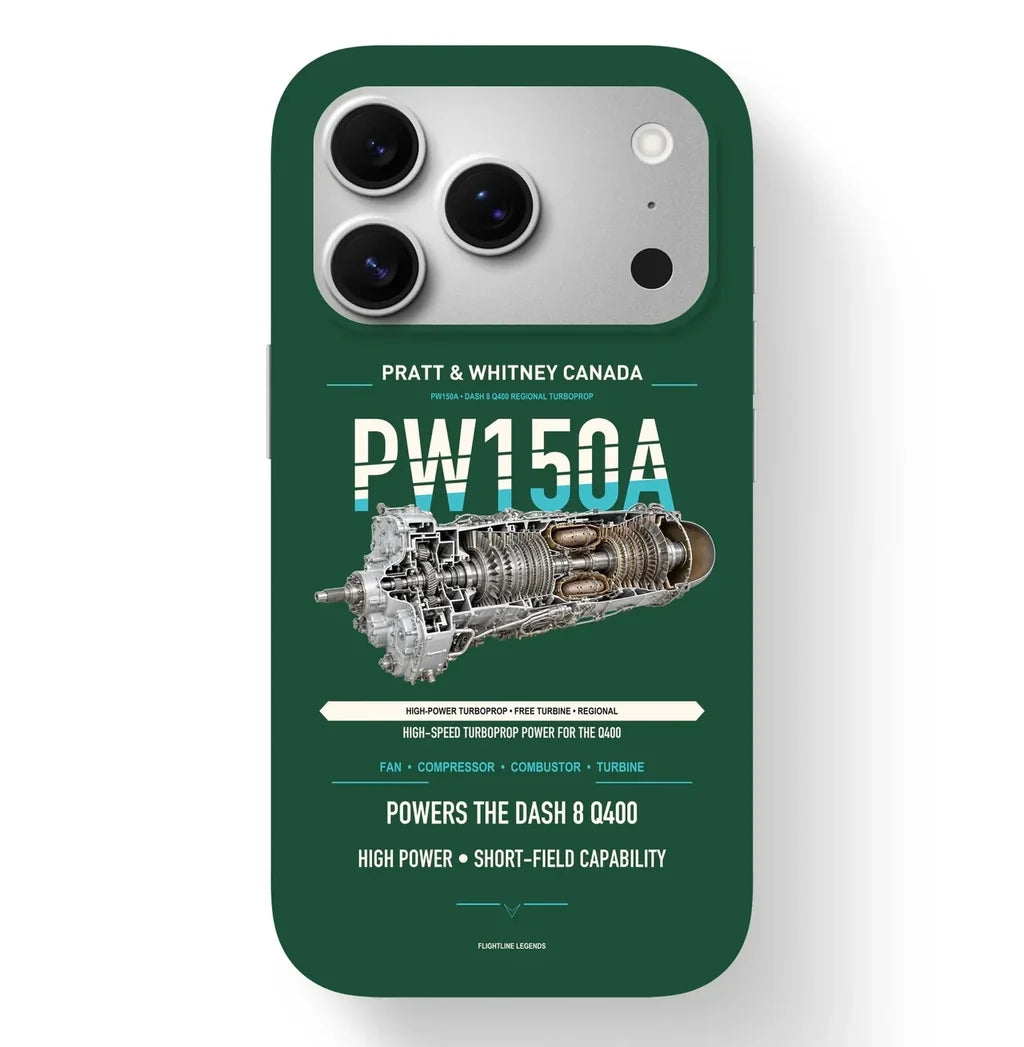 PW150A Case design on dark green iphone case