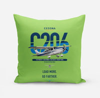 Thumbnail for Cessna 206 Stationair design on light green pillow