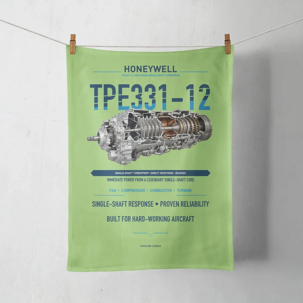 TPE331-12 design on light green towel