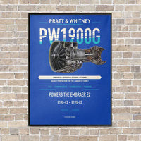 Thumbnail for PW1900G vertical canvas print - framed - blue background
