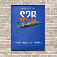 Thumbnail for Blackburn Buccaneer S2B vertical canvas print - framed - blue background