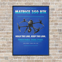 Thumbnail for DJI Matrice 350 RTK vertical canvas print - framed - blue background