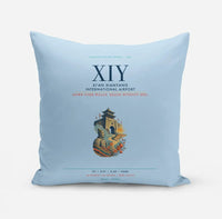 Thumbnail for Xi'an Xianyang International Airport (XIY) design on light blue pillow